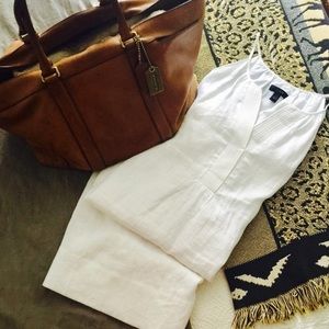 J Crew White Linen Dress Large